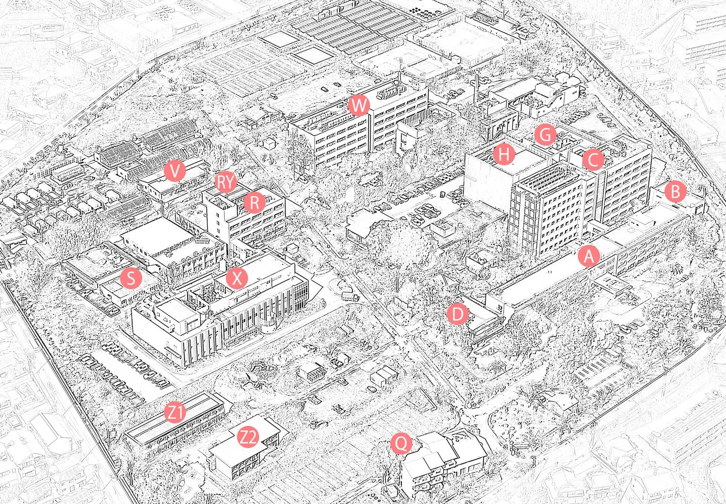 施設マップ | 国立遺伝学研究所